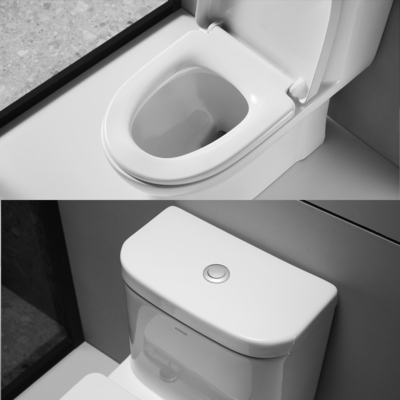 Round Bowl 1.1GPF One Piece Toilets  Siphon Flush 4L