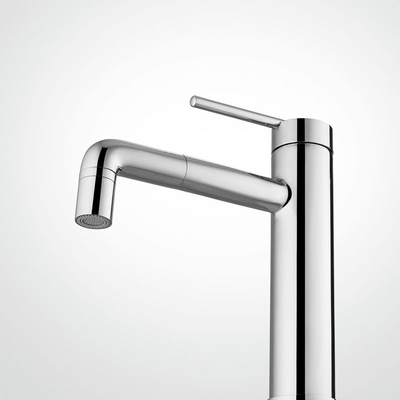 Chrome Waterfall Bathroom Basin Faucet With 360° Nozzle 202.4mm Width