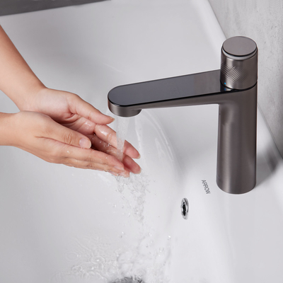 200mm Height Matte Black Single Hole Faucet Bathroom Brass Faucet Tap