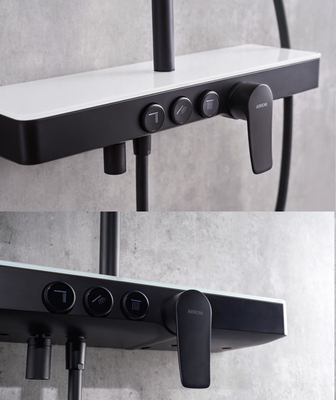 10 Inch Rain Shower Head With Handheld Spray Matte Black High Pressure