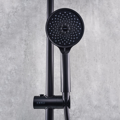 10 Inch Rain Shower Head With Handheld Spray Matte Black High Pressure