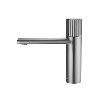 Countertop Mount Hot Cold Water Faucet Brass Basin Mixer Grey