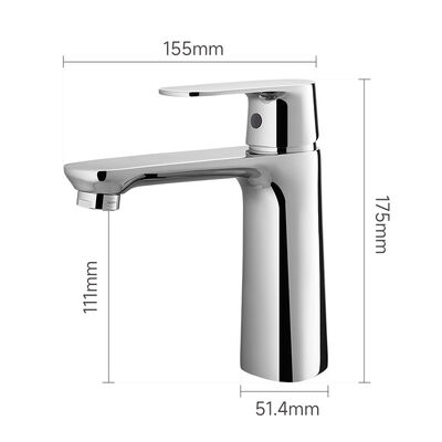 ARROW Modern Polished Chrome Brass Ceramic Valve Core Basin Mixer Faucet Single Hole Deck Mounted with 5 Year Warranty